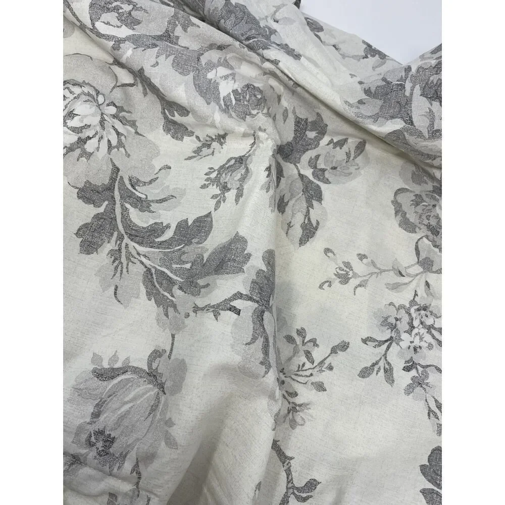 Ralph Lauren Home Figueroa Floral Neutral Gray Standard Pillow Sham 100% Cotton